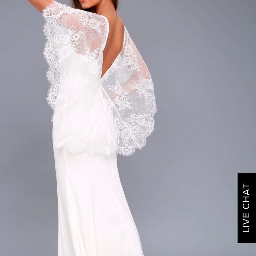AMELIE WHITE LACE MAXI DRESS